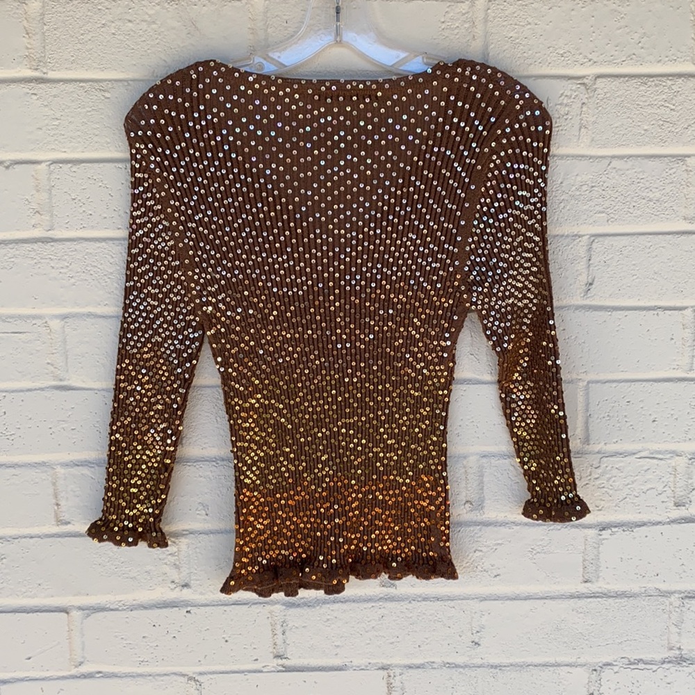 Virtual Runway Connection Sequin Ribbed Cardigan 2 - Picture 5 of 7